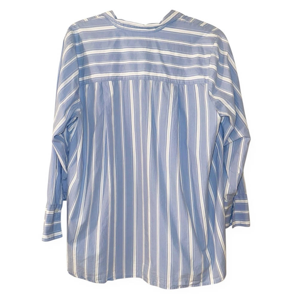J. Jill Blue and White Coastal Style Striped Tunic Plus Size 2X Nantucket Style - Picture 5 of 8